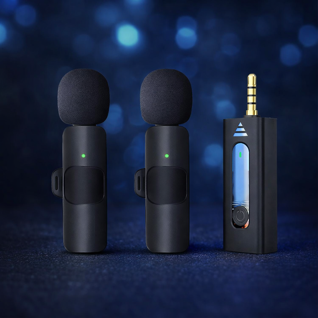 K35 Wireless Microphone – High-Quality 2.4GHz Lapel Mic Set with 3.5mm Receiver for Mobile Phones, Cameras, Speakers & Vlogging