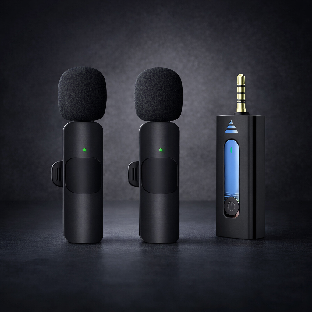 K35 Wireless Microphone – High-Quality 2.4GHz Lapel Mic Set with 3.5mm Receiver for Mobile Phones, Cameras, Speakers & Vlogging