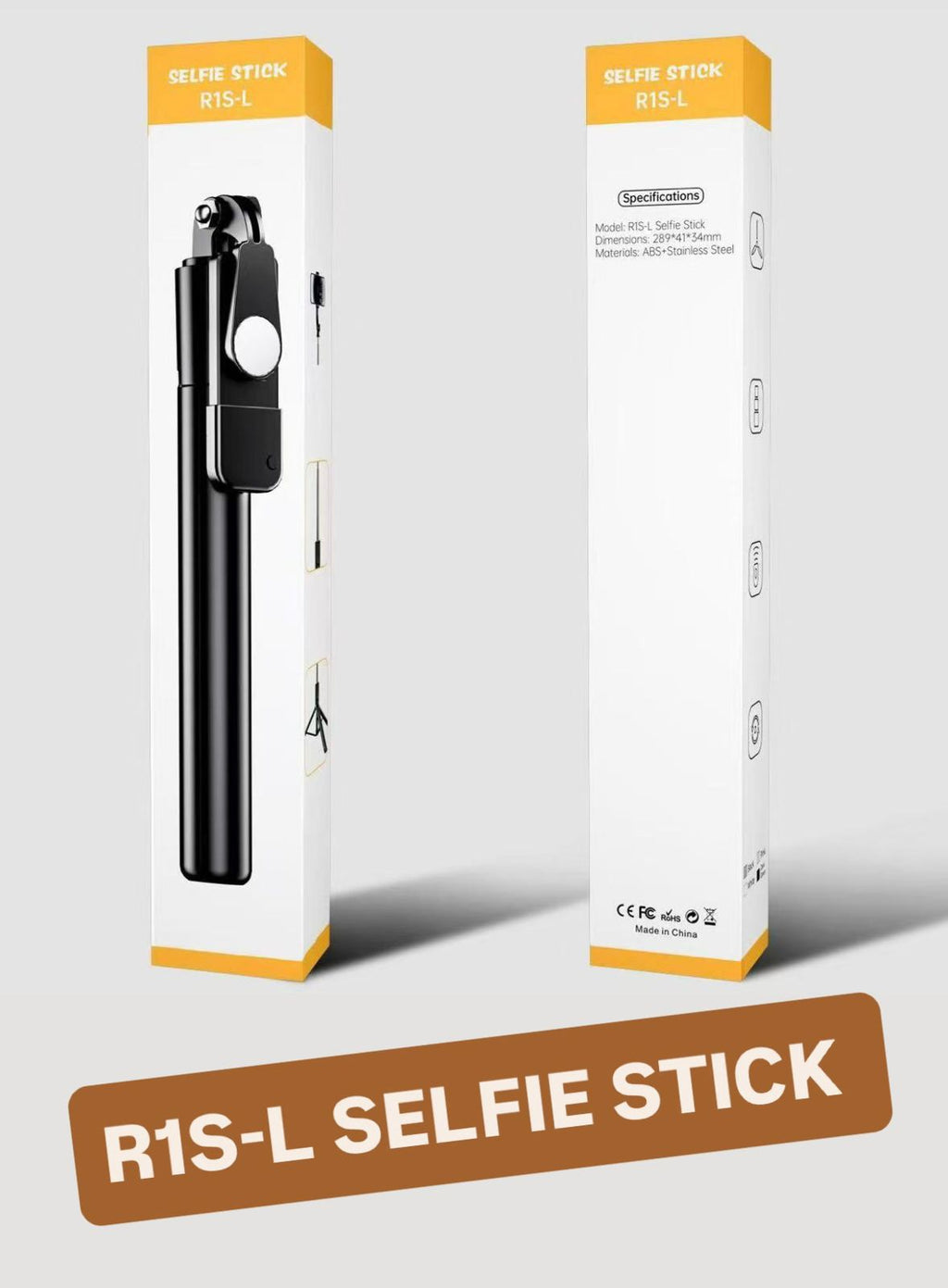 4 In 1 R1SL Selfie Stick Featuring A Bluetooth Remote, Tripod Stand, Light And Retractable Mobile Holder(with light)