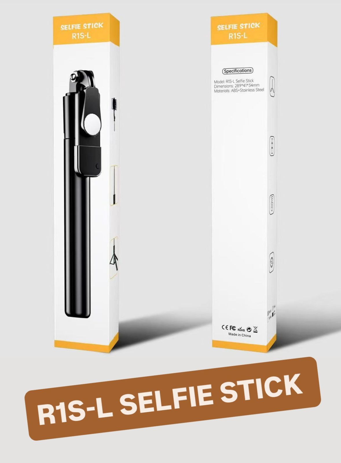 4 In 1 R1SL Selfie Stick Featuring A Bluetooth Remote, Tripod Stand, Light And Retractable Mobile Holder(without light)