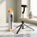 4 In 1 R1SL Selfie Stick Featuring A Bluetooth Remote, Tripod Stand, Light And Retractable Mobile Holder(with light)