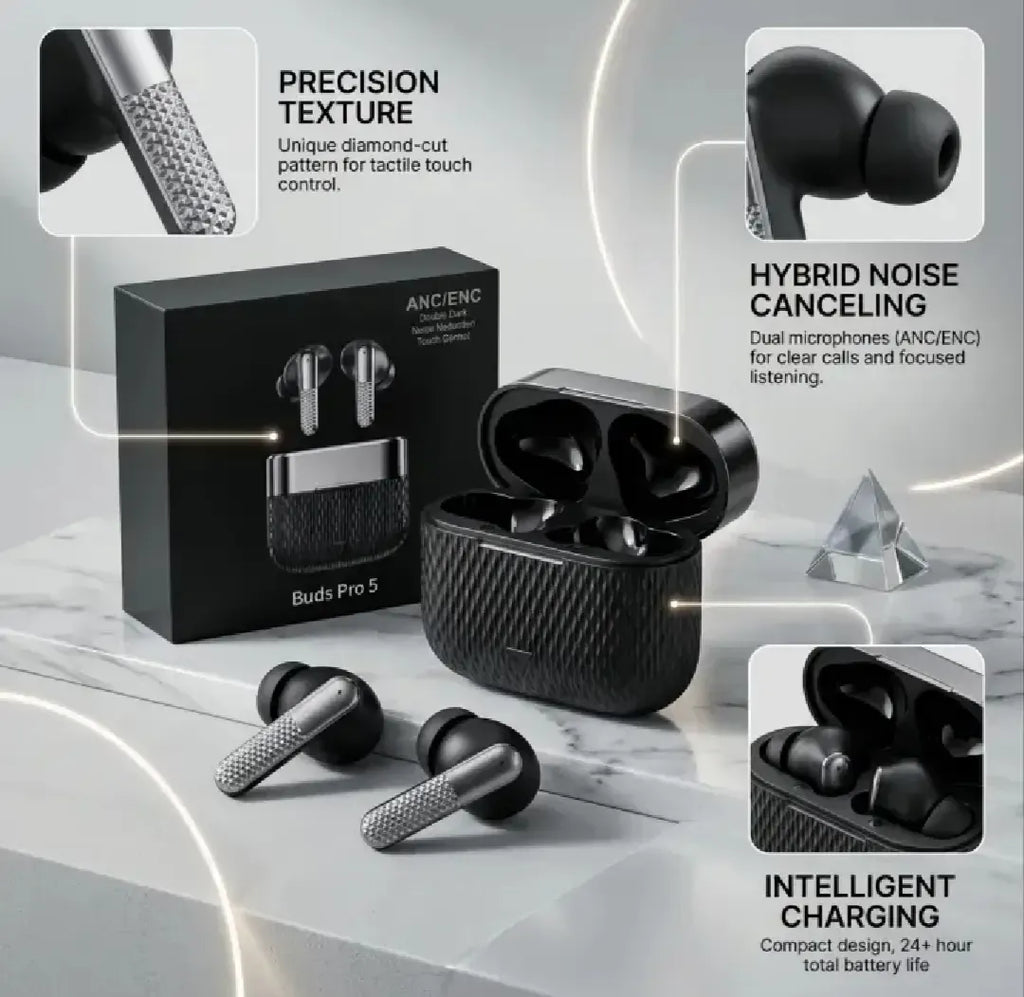 Wireless Bluetooth Earbuds - HD Sound Quality Touch Control And Noise Reduction