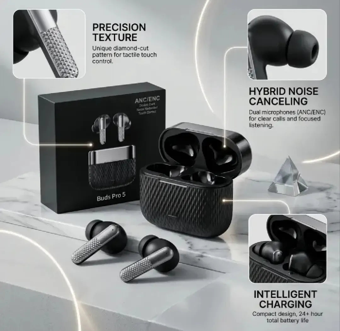 Wireless Bluetooth Earbuds - HD Sound Quality Touch Control And Noise Reduction