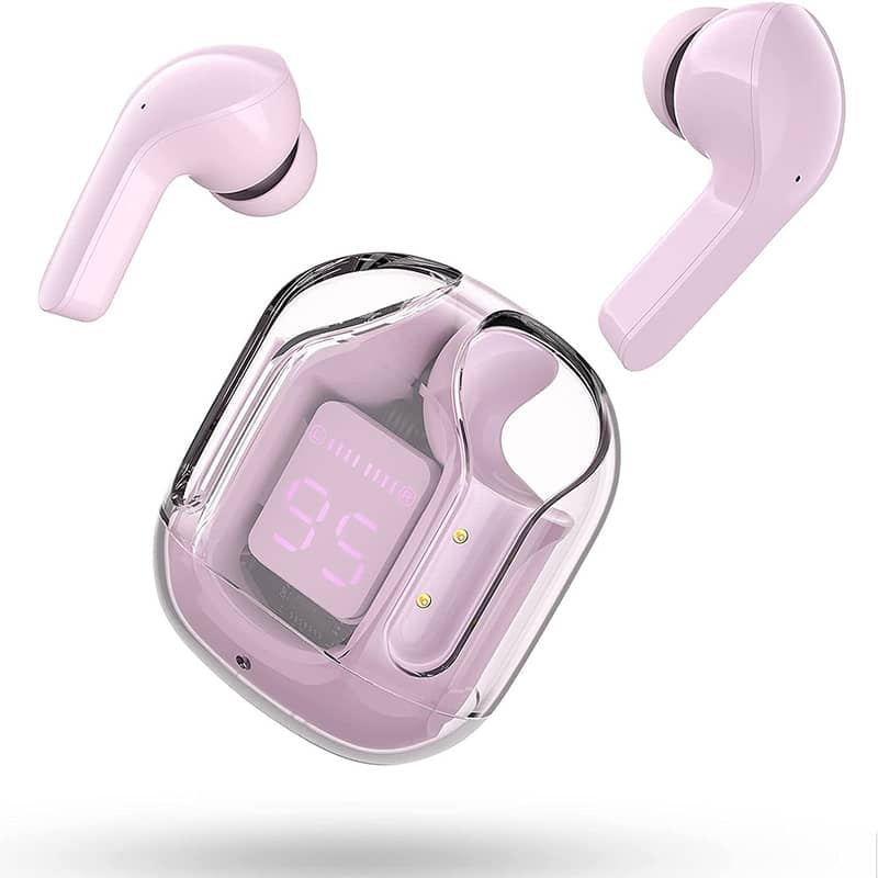 Air 31 Original Wireless Earbuds Bluetooth Earphones - Transparent HIFI Headphones With LED Power Digital Display And Stereo Sound (Random Color)