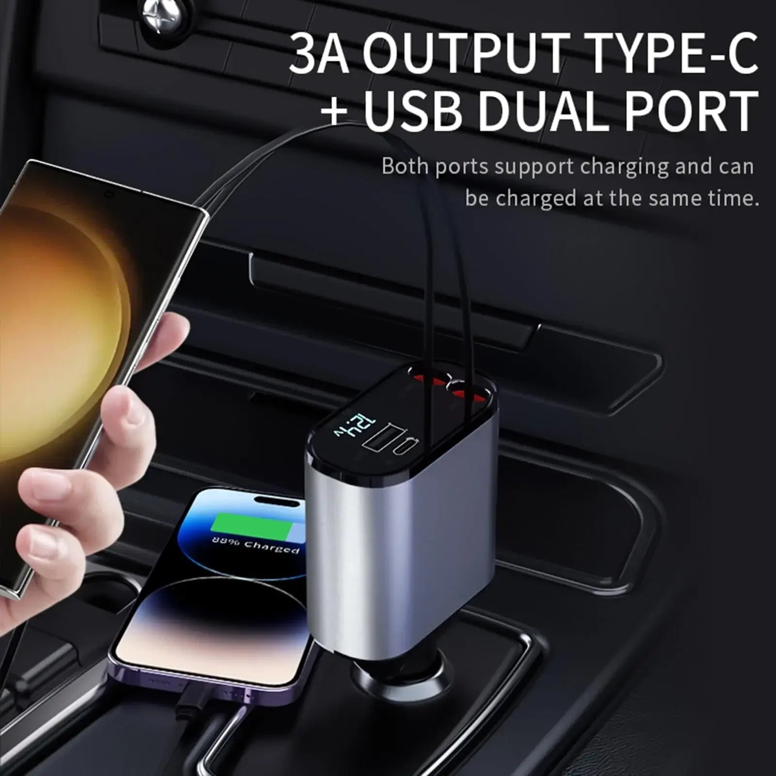 4 In 1 Car Charger 120W