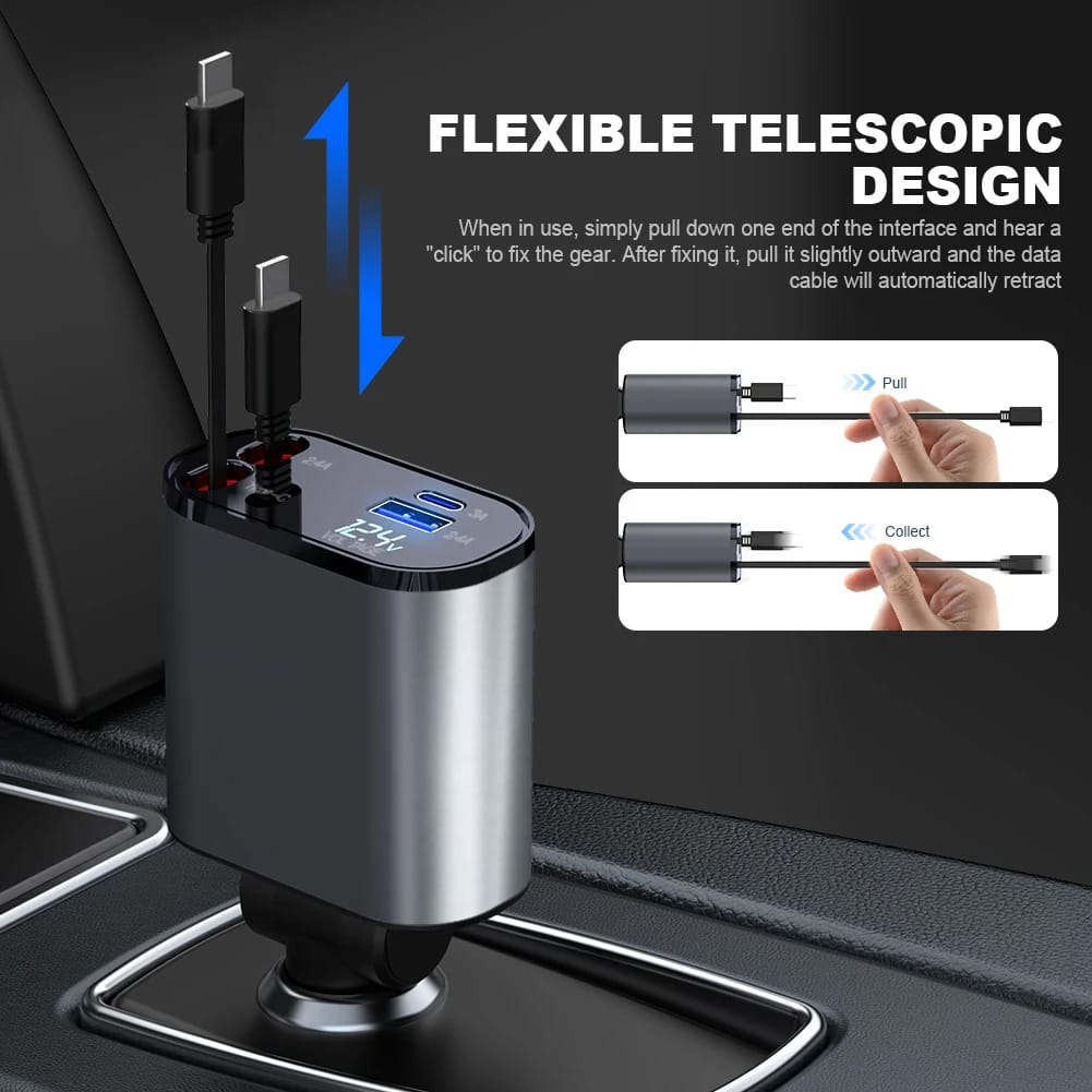 4 In 1 Car Charger 120W