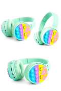 Cute Pop It Wireless Bluetooth Headphones Foldable Headset With Memory Card Support Wired And Wireless Modes Durable Quality Comfortable Use - Without Box(Random Color)